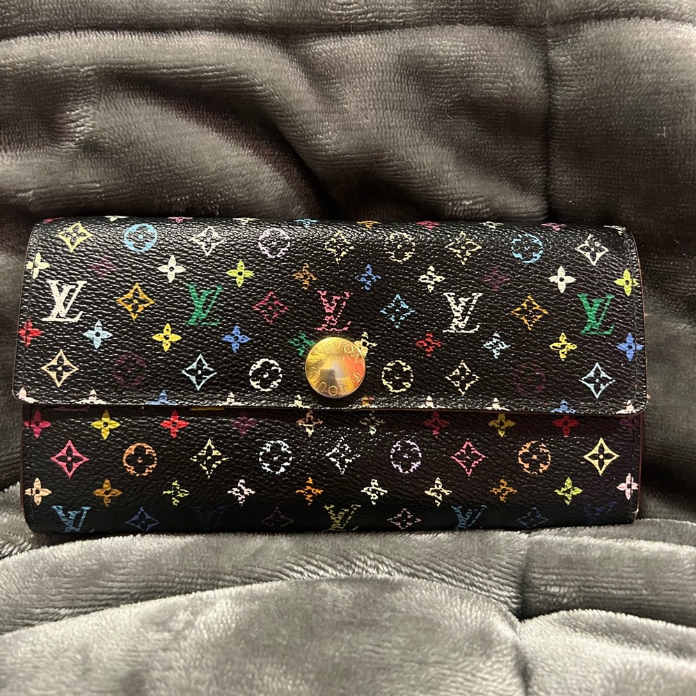 Black Louis Vuitton Multi Color Wallet